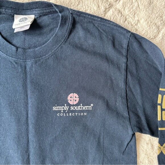 Simply Southern | “Love who you are” Owl Navy Long Sleeve tee | Size Small - Picture 4 of 11